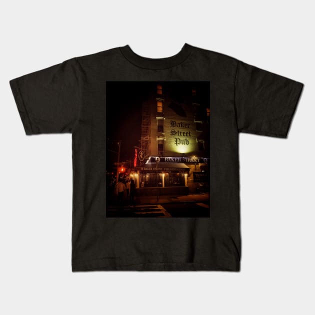 Manhattan by Night, New York City Kids T-Shirt by eleonoraingrid